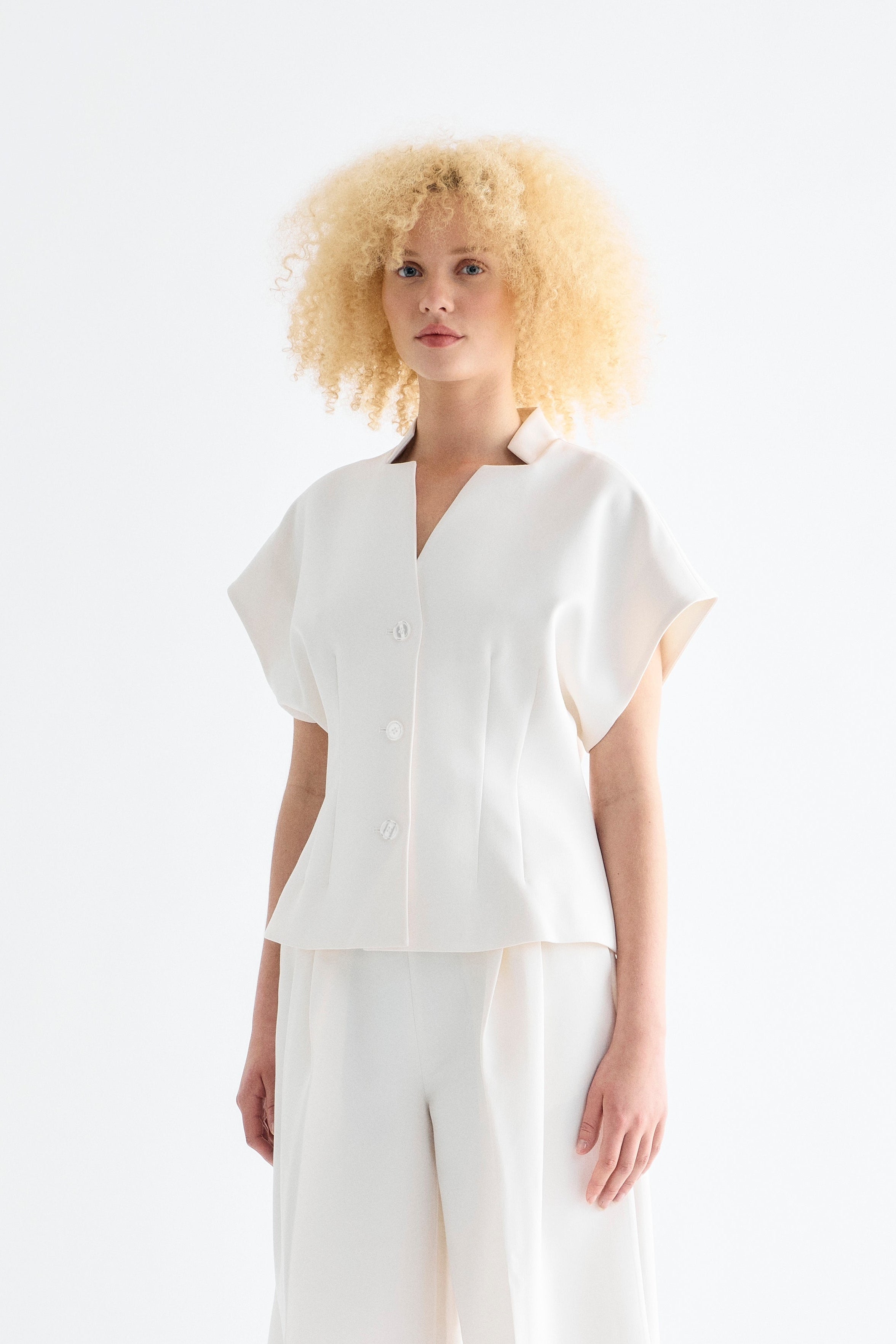 Minju bluse - 007 Egret